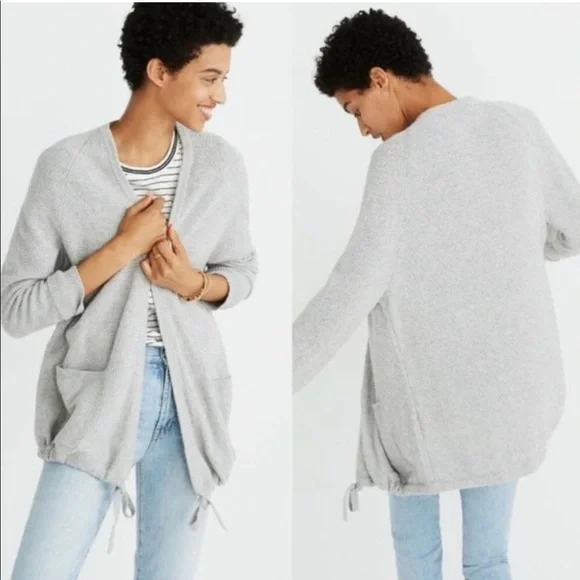 ◾️Madewell Palisades Gray Sweater Cardigan Size Large - Picture 1 of 9